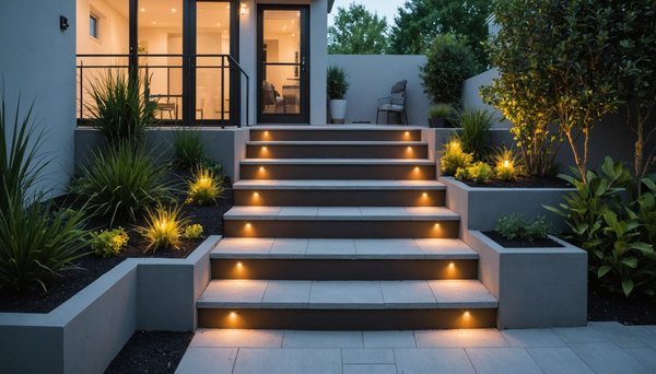 Transformez votre extérieur avec un escalier en résine moderne